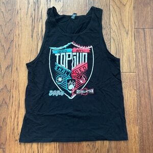 Black Graphic Tank Top